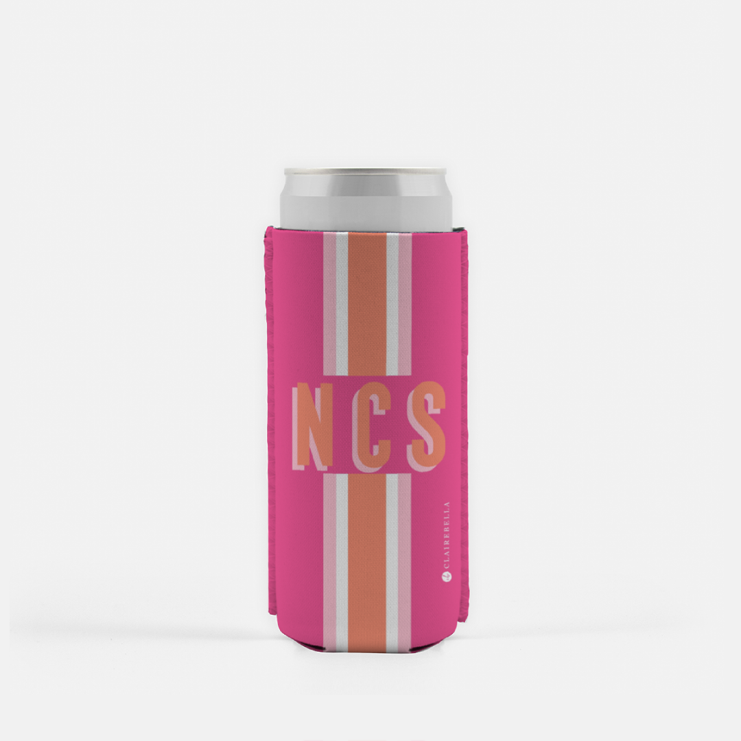 Stripes Slim Can Cooler